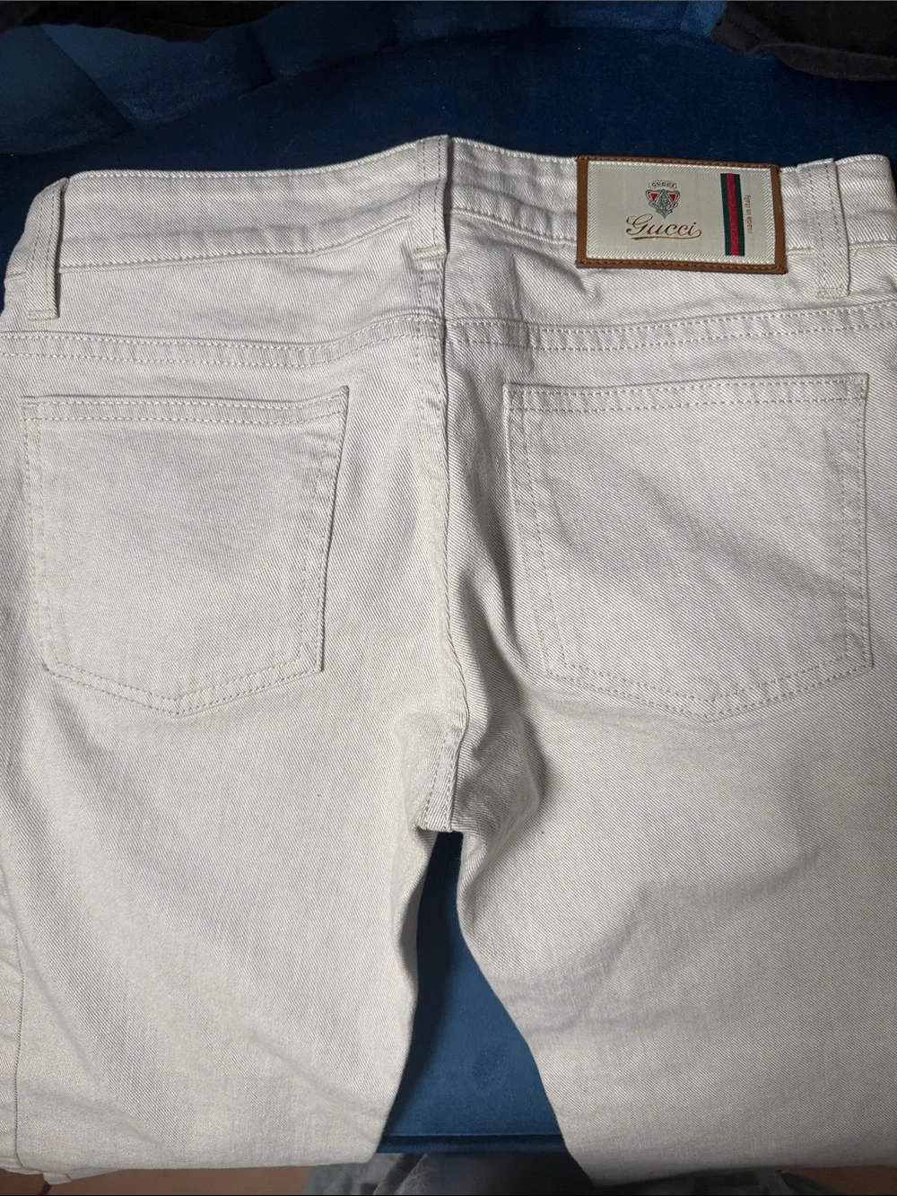 Gucci Woman Cream Slim Straight Jeans